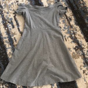 Women’s gray off the shoulder dress
